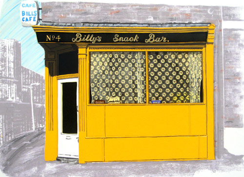 London shopfront screenprint