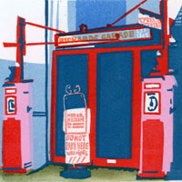 Brighton linocut