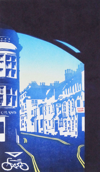 Brighton linocut