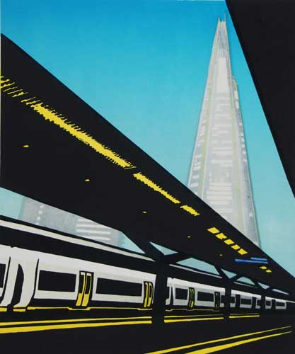  The Shard linocut London