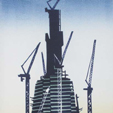  The Shard linocut London