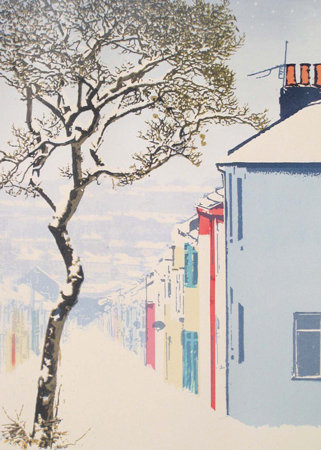 Brighton snow screenprint